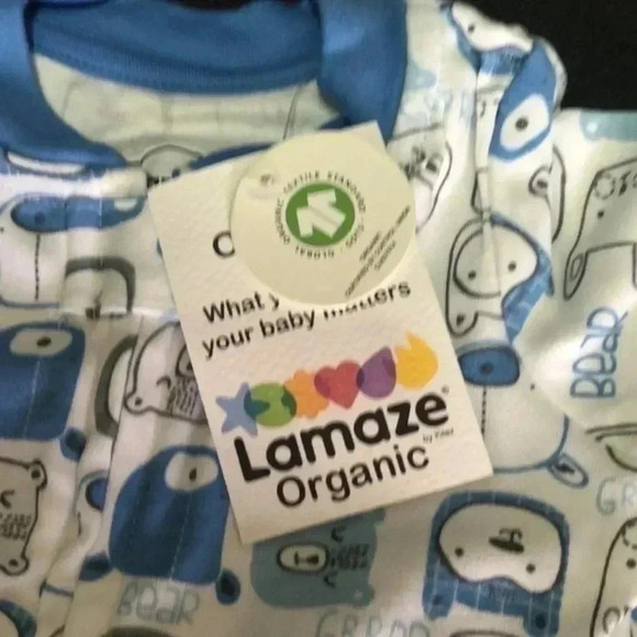 2 pack baby‎ boy sleepers Lamaze brand bear and stripe - Picture 5 of 8